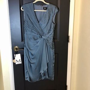 Adrianna Papell Blue/Grey Evening Dress